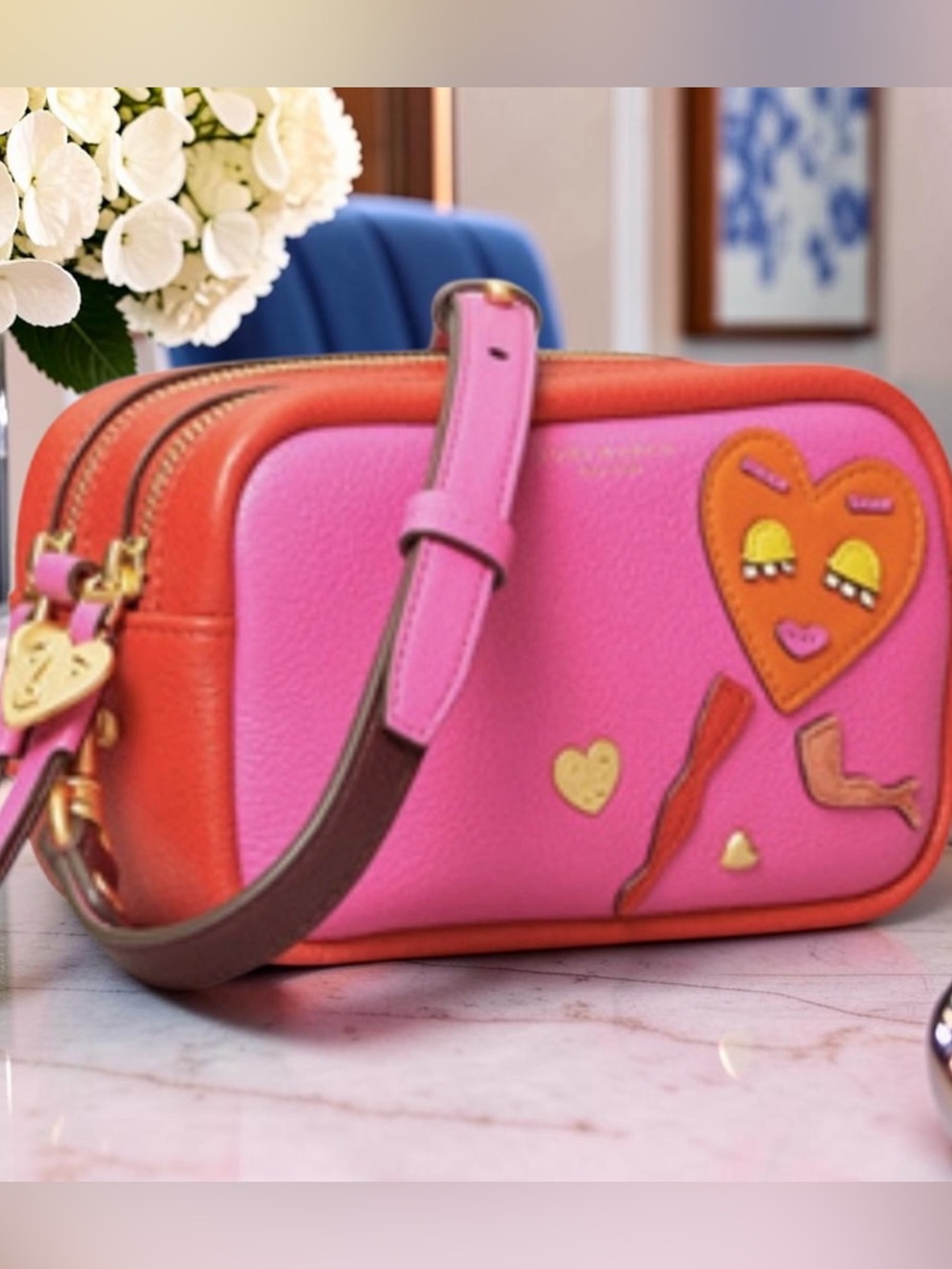 NWT TORY BURCH PERRY HEART CROSSBODY BAG